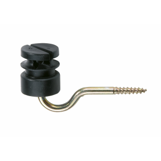 Schlitzisolator schwarz 5,3 mm St&uuml;tze, 25 St&uuml;ck