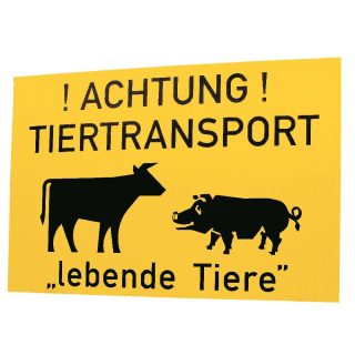 Tiertransporterschild&nbsp;Kunststoff