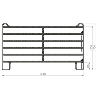 AKO Panel 3,00 m, H 1,70 m, vz (442592)