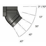 Wandhalter Edelstahl, 45Gr., 1/2&quot; x 1/2&quot;