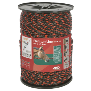 PremiumLine Weidezaunseil,400m 6x0,20Niro+3x0,25Cu, orang/bra