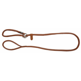 Rundleder-Schlupfleine ROMA 8mm/170cm; Rindsleder, cognac