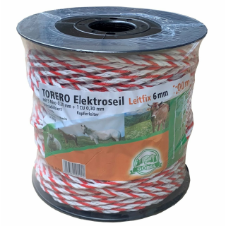 Elektroseil Torero aus&nbsp;PE Monofilen 6mm 500m, 5 x Niro 0,20mm, 1 x Cu 0,30mm