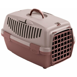 GULLIVER 1 Transportbox mit Kunstst. 48x32x31cm, powder pink / rosy braun