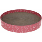 Kratzbett Circle aus Pappe 34x5,5cm, mit Catnip, pink