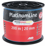 Band PlatinumLine, 200m, 20mm, wei&szlig;/blau, 3x0,2...