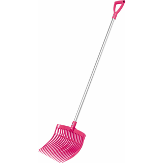 Pferdedunggabel&nbsp;V-Fork 40x31cm Polycarbonat pink, mit Stiel